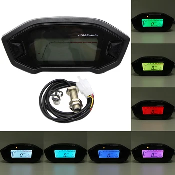Cheap LCD Backlight Digital 12V Universal Motorcycle Speedometer Odometer Tachometer Instrument Gauge Trip Meter