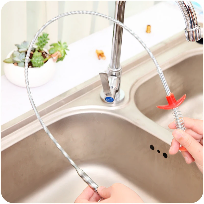 60CM Spring Pipe Dredging Tool Ultimate Drain Cleaning Claw Catcher Drain Snake Hair Drain Clog Remover Cleaning Tool Multifunctional Cleaning Claw Catcher Sink Cleaner Home Improvement Tools