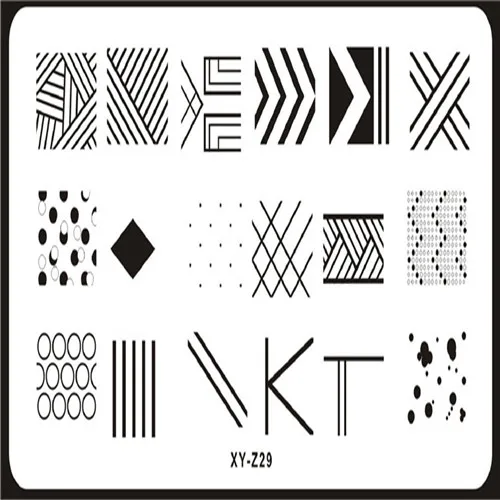 29 1 Pc Stainless Steel Fashion Patterns Nail Art Stamp Stamping Multi-designs Nail Art Image Template Stencil Nails Tools XY-Z - Цвет: 29