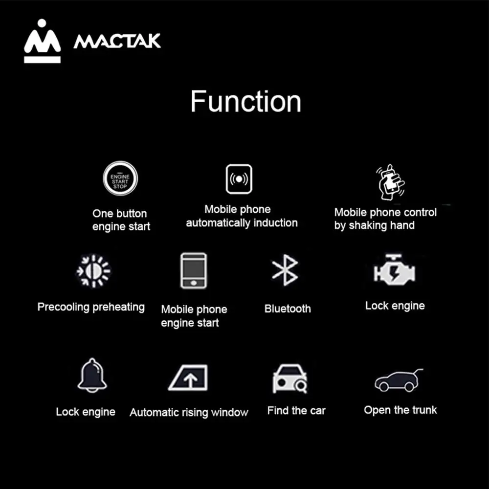  SmartPhone Control PKE Car Alarm System Kit Smart Passive Auto Central Locking Car Door Keyless Pus