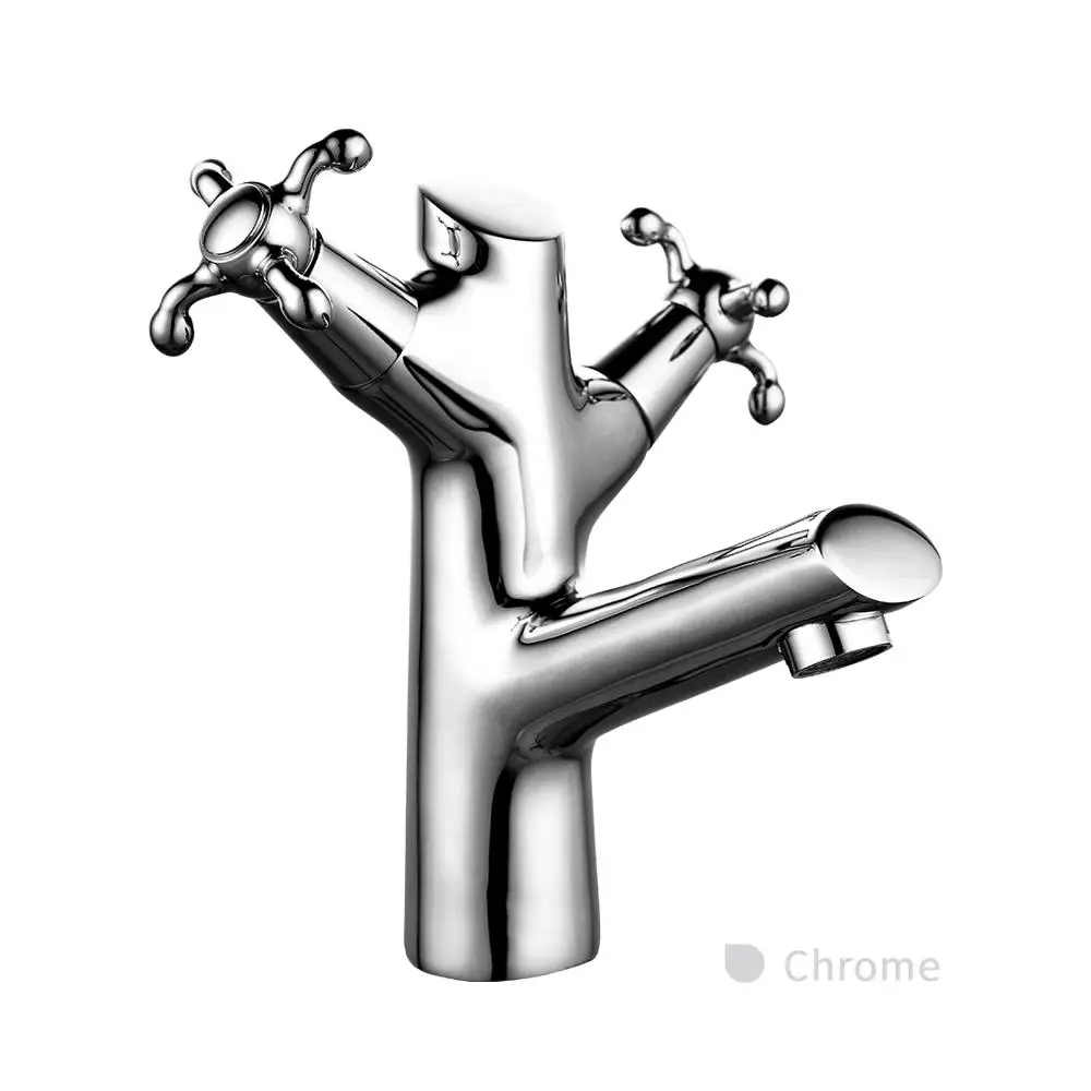 Chrome SOGANRE смеситель для раковины, элегантный кран для ванной комнаты, кран для горячей и холодной воды, смеситель для раковины, хромированный латунный кран для раковины туалета - Цвет: Chrome