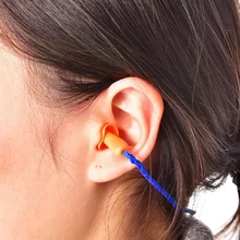 Bouchons d'oreille filaires réutilisables en Silicone, 100 paires, stop bruit de sommeil, pour la Protection auditive 