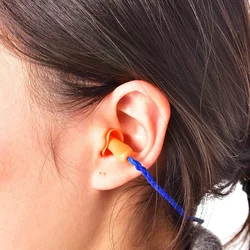 100 Pairs Corded Ear Plugs Reusable Silicone Earplugs Sleep Noise Cancelling For Hearing Protection