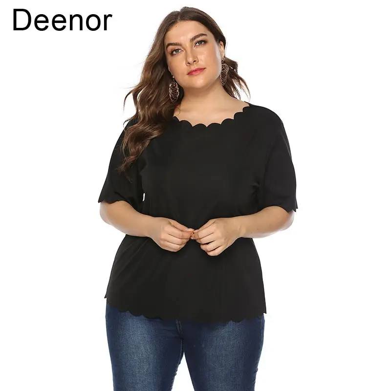 Рисунок 2 - Женская летняя Однотонная футболка Deenor