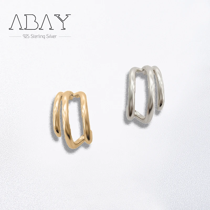 

925 Sterling Silver Pin High Sense Small Earrings Earrings for Women Simple and Cool Metal Geometry, Anti Allergy