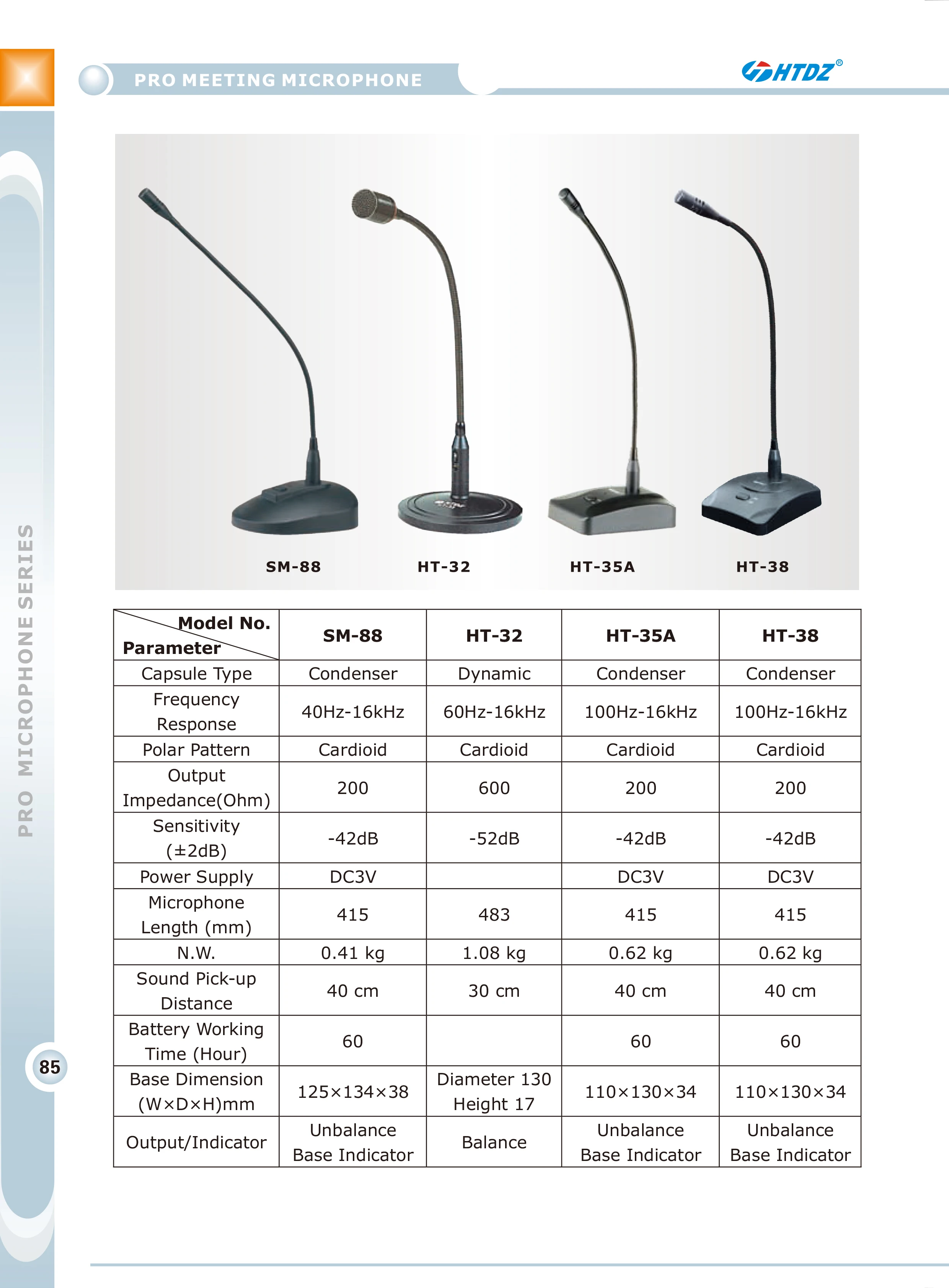HT-32 PRO Metting микрофон устанавливаемый на стол микрофон конференц-связи Гибкий микрофон с гибким штативом динамический микрофон с кабелем 10 м