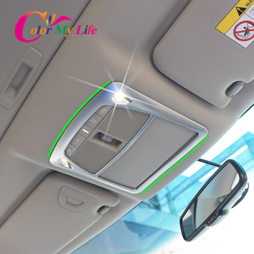 

Color My Life 3Pcs/Set Chrome Front Reading Light Cover Back Reading Lamp Trim for Nissan X-trail Xtrail T32 Rogue 2014 - 2020