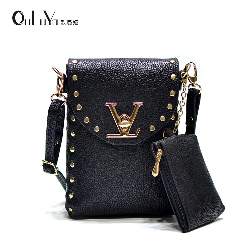 

Spring And Summer Europe And America Women's V Metal Mobile Phone Bag Guangzhou WOMEN'S Bag Shoulder Bag