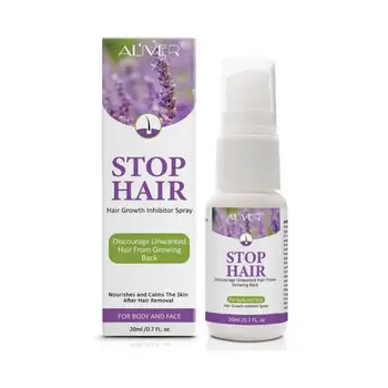 

Lavendar Permanent Hair Growth Inhibitor Spray Pubic Hair Repair Smooth Body Hair Removal Treatment Spray Hair Remover