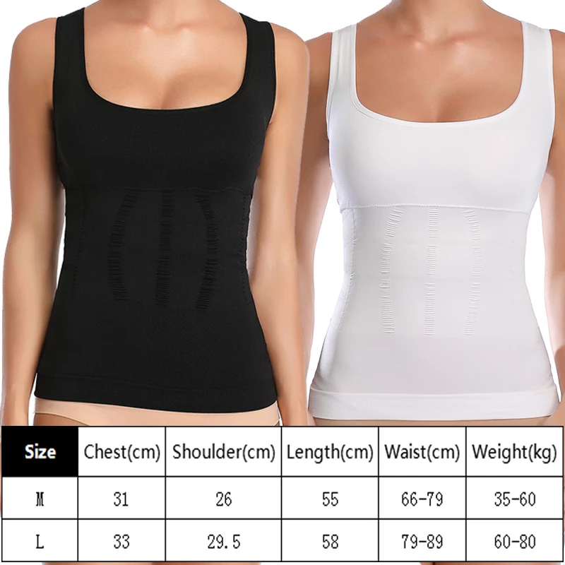 Women Magic Body Shaper Bra Shapewear Tank Top Slimmer Camisole Compression Shirt Slimming Underwear Corset Tummy Control Vest spanx thong