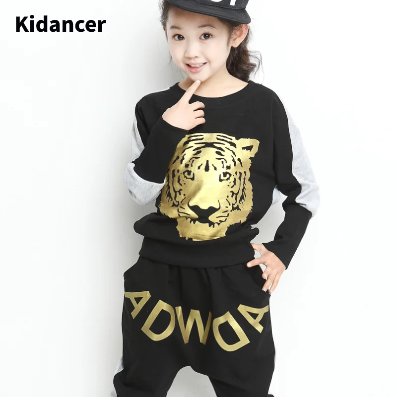 Новый модный костюм с лентой танцевальные костюмы в стиле хип хоп для девочек