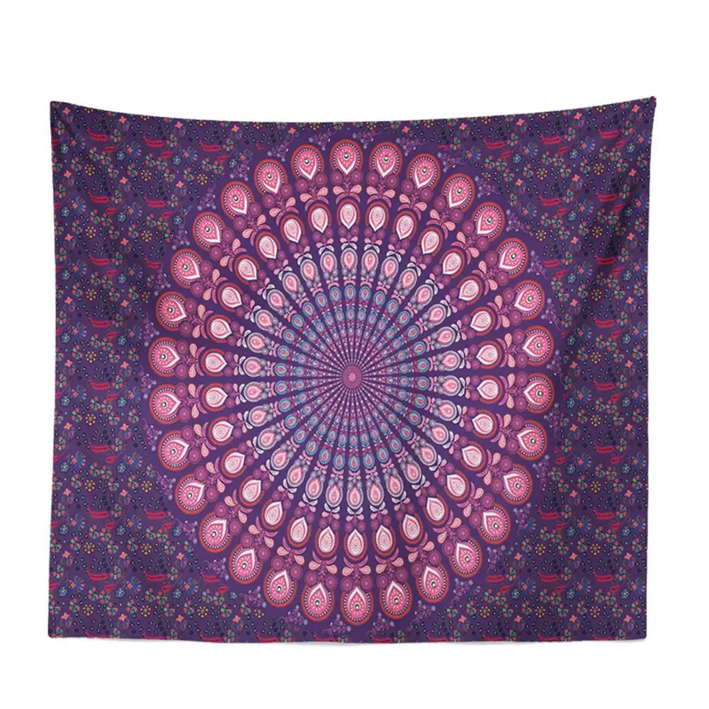 Purple 150x200 см гобелен в богемном стиле фиолетовая индийская МАНДАЛА ГОБЕЛЕН пляжное полотенце домашний Декор настенный пляжный плед - Цвет: Purple