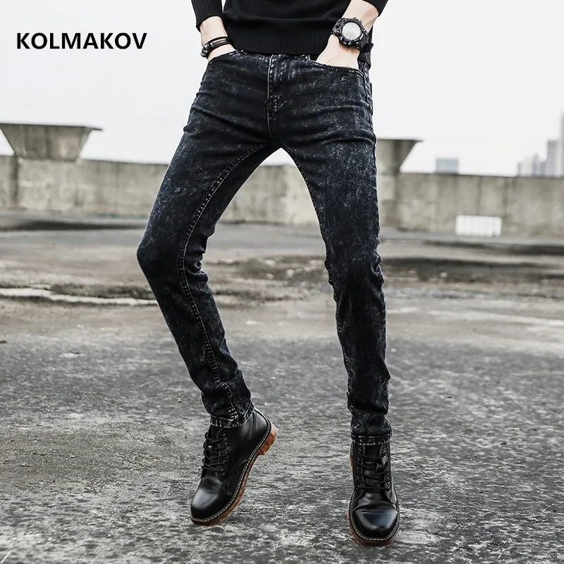 

2019 autumn New style Pencil pants high quality casual Fashion slim fit Jeans,men's Denim Pants , Casual jeans men size N065