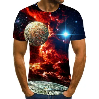 

2020 New Starry Sky 3d Printed t shirt Men Summer Casual Man's T-shirt Tops Tees Funny tshirt Streetwear Male size XXS-6XL