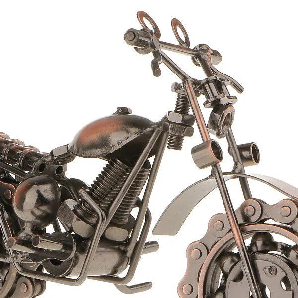 Винтажная металлическая модель мотоцикла, домашний декор, украшение, подарок