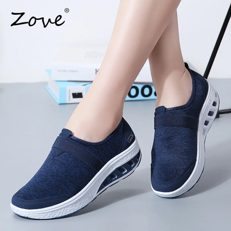 Women Breathable Mesh Water Shoes Slip On Casual Walking Outdoor Flats Sneakers 