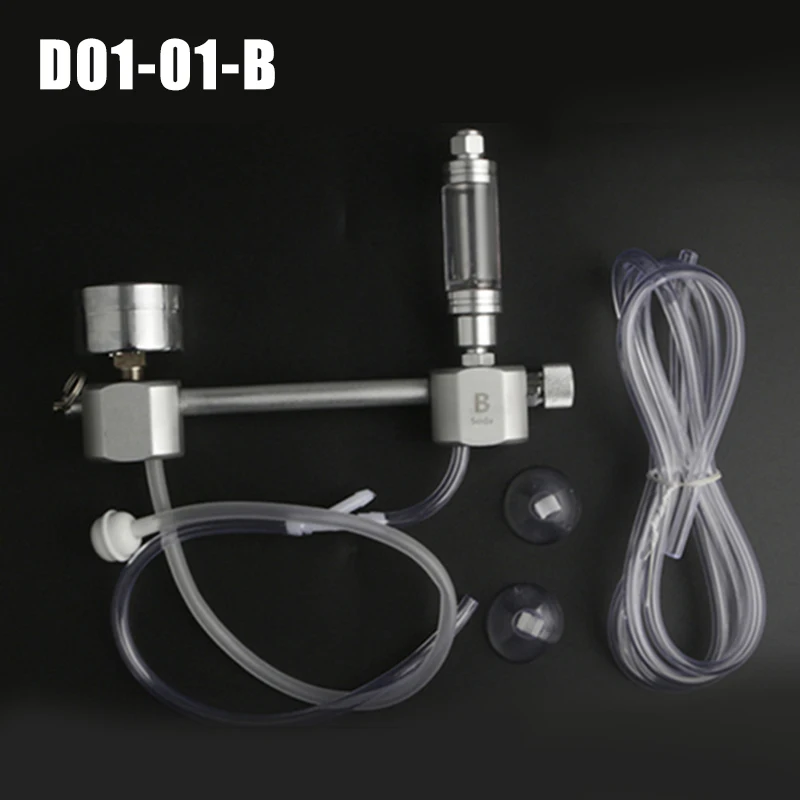 New Hot Aquarium DIY CO2 Generator System Kit with Solenoid Valve Bubble Counter for Plants Aquarium D6 - Color: d01-01-b