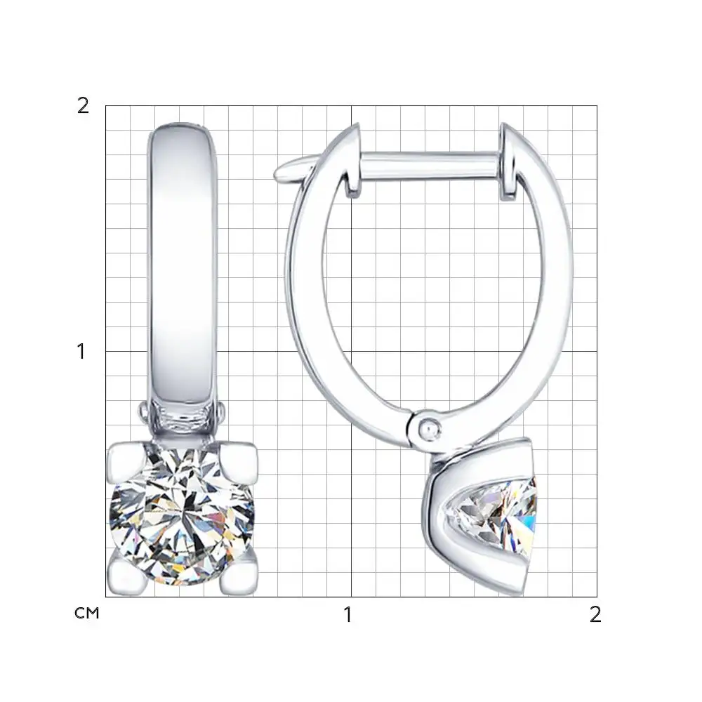 SOKOLOV Silver earrings with Swarovski Zirconia