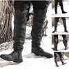 Botas medievales Retro para hombre, disfraz de pirata para Cosplay, botas altas hasta la rodilla con cordones, zapatos Vintage vikingos de mediana edad ► Foto 1/6