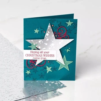 

Rubber Stamps and Metal Cutting Dies for Scrapbooking Christmas Wishes Star Craft Stencil Card Making Album Sheet Decor Die Cut
