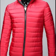 Модный мужской Одноцветный пуховик, новинка, тонкий зимний пуховик, мужские повседневные топы