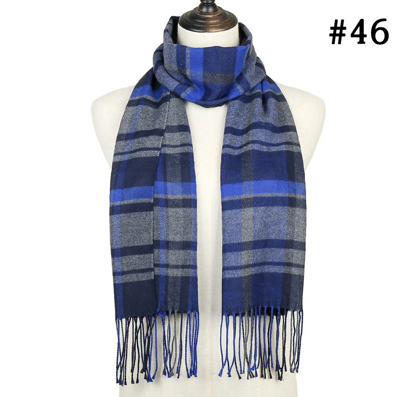 Осень-зима теплый кашемировый шарф высокого качества женские клетчатые шарфы с кисточками мужской шарф пашмины женские длинные шали и обертывание одеяло