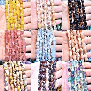 

5pcs 4-7mm Natural Lapis Kyanite Opal Quartz Freeform Chip Stone Beads For Christmas Gift DIY Necklace Bracelet Jewelry