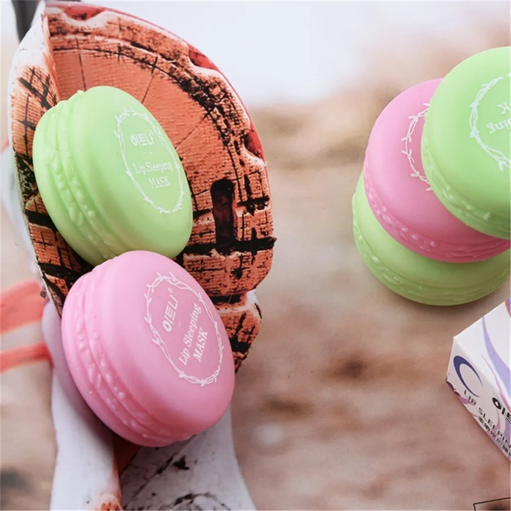 Маска для губ сна 2 вида цветов Macarons отшелушивающая увлажняющая искусственная