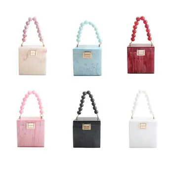

Box Shape Clutch Bag Purse Bridal Handbag Wedding Ladies Evening Prom Wallet LX9F