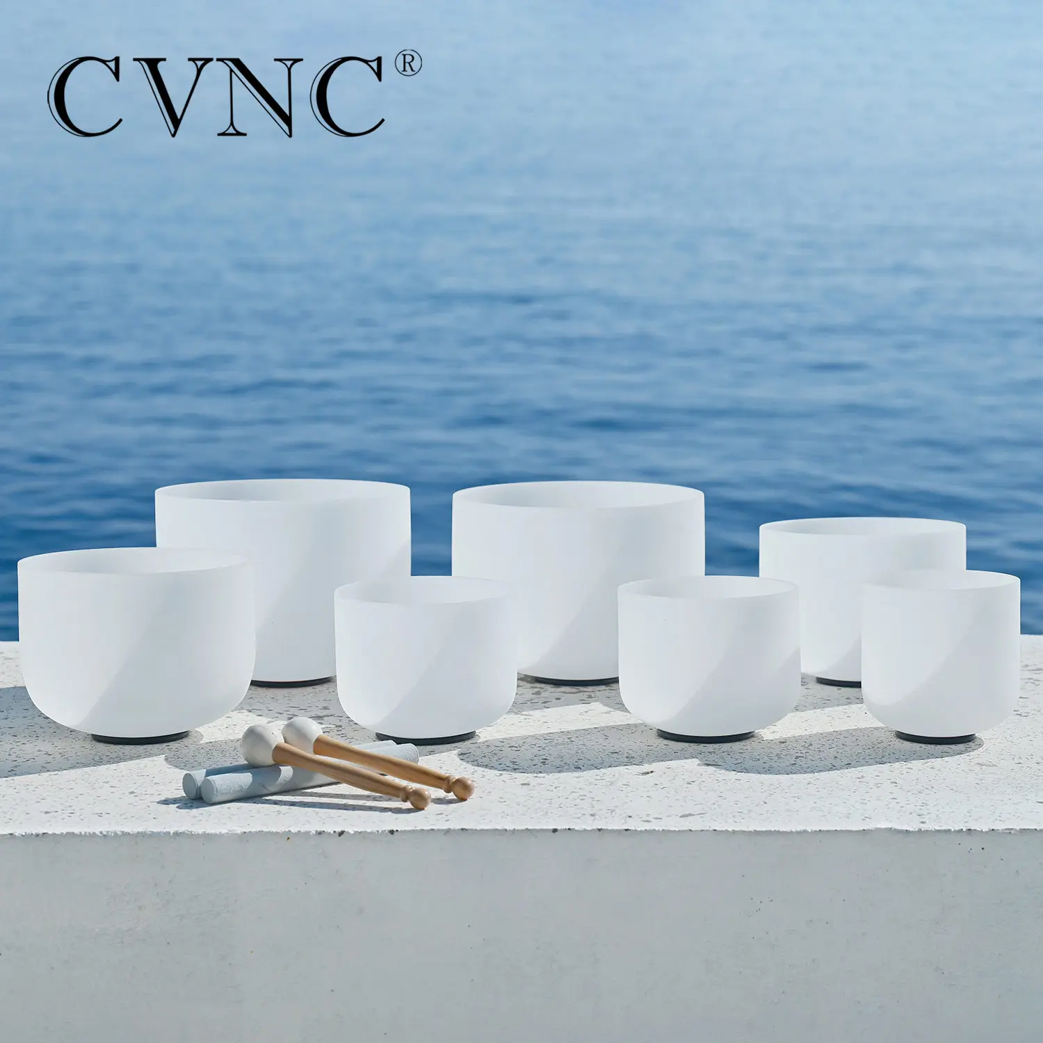 CVNC 6 &quot 12&quot Набор из 7 шт. Note CDEFGAB чакра матовые кварцевые хрустальные поющие