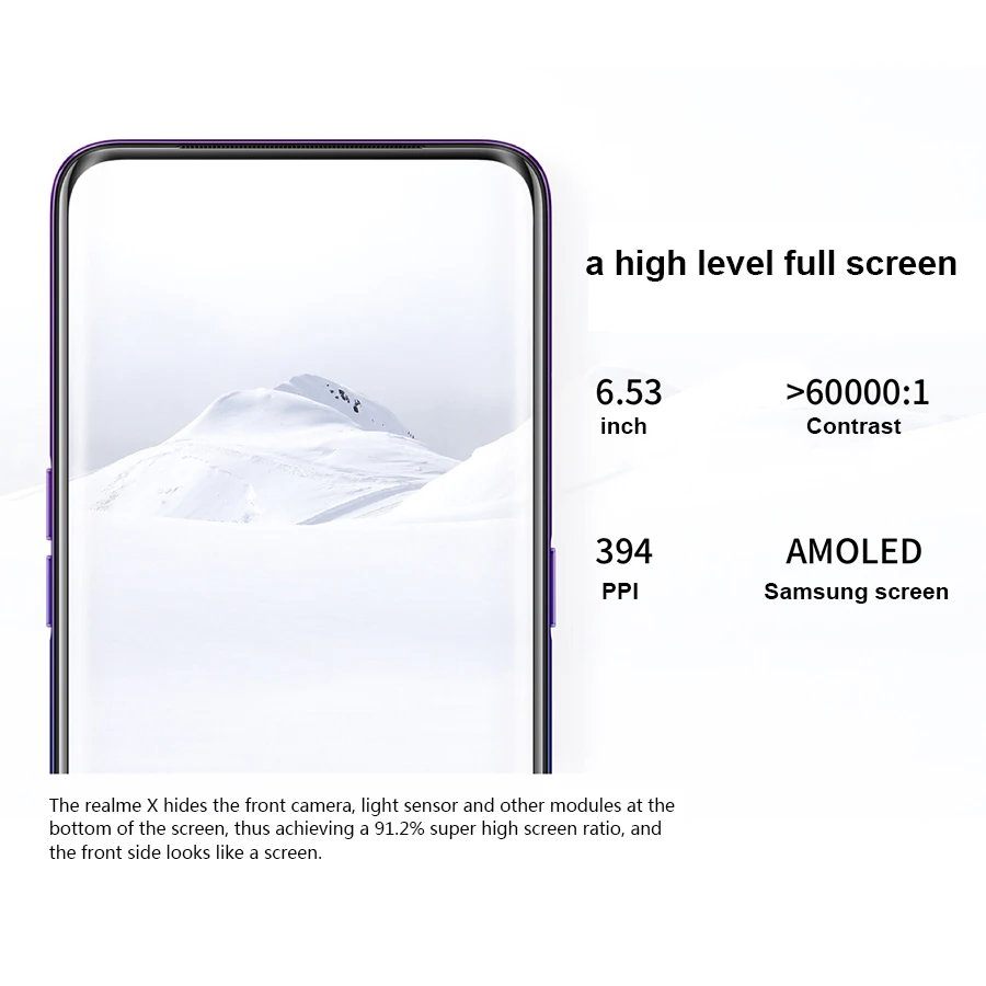 Оригинальный Новый мобильный телефон Realme X 6 53 &quot4/6/8 Гб RAM 64/128 ГБ ROM Snapdragon 710 двойная