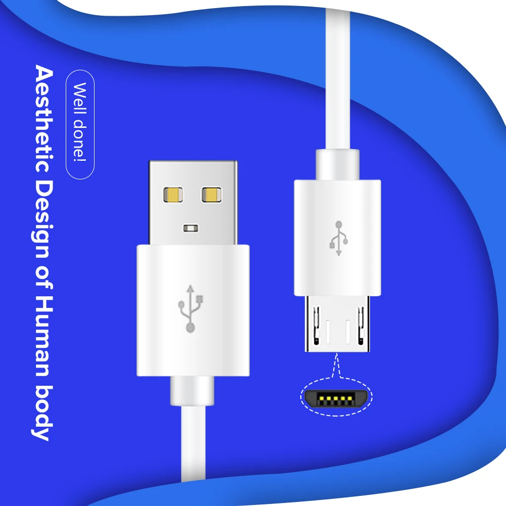 Micro USB кабель для передачи данных 2A Быстрая зарядка Microusb зарядное устройство шнур