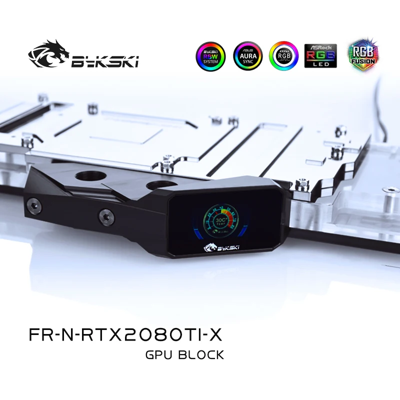 Блок питания Bykski для NVIDIA RTX 2080Ti/2080 медный блок Raidator с полным покрытием