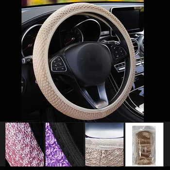 

Universal Ice silk Steering Wheel Cover Fit for 37-39 CM Car Wheel Protector Cover For General Model