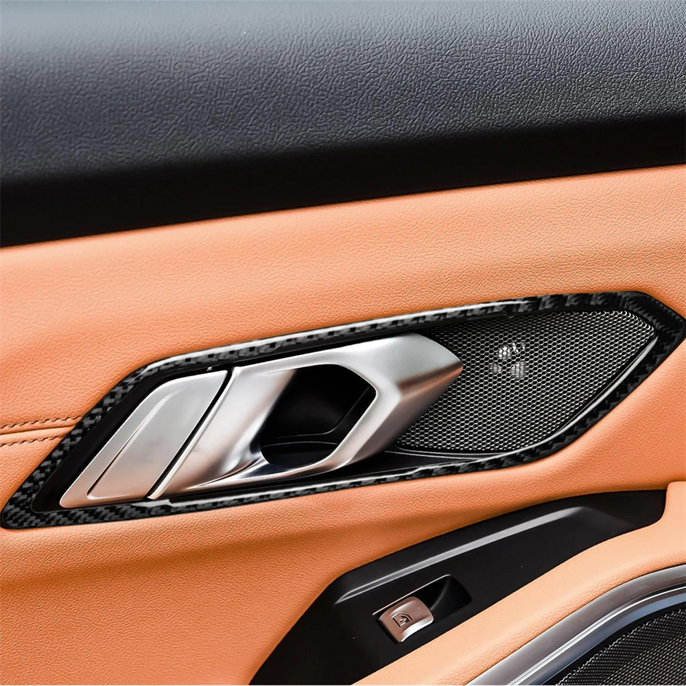 

Carbon Fiber Interior Decal Frame Cover Trim for BMW G20 G28 7th 3 Series M3 2019+ Door Armrest Window Regulator Lift Frame Trim