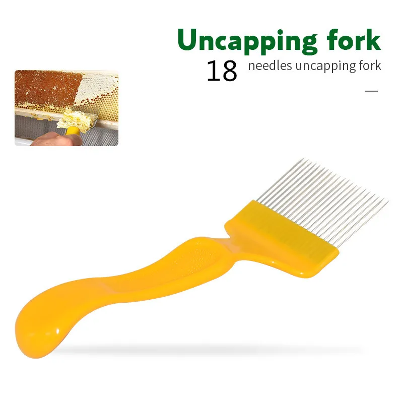 

Beekeeping Tools 18 Pin Straight Needles Uncapping Forks handle Stainless Steel Honey Sparse Rake Shovel Comb Bee Equipment