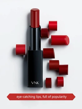 

VNK Dark Red Lipstick Nutcracker Long-lasting Pigment and Moisturizing Non-Sticky Cup Lipstick Uneasy to Fade Sexy Beauty Lips