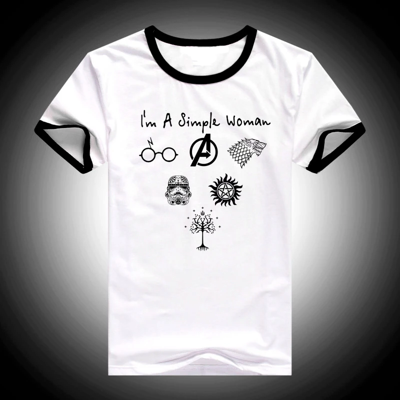 

ropa mujer 2019 vogue t shirt camiseta mujer I'm A Simple Woman tshirt best friend tshirt female harajuku shirt streetwear tops