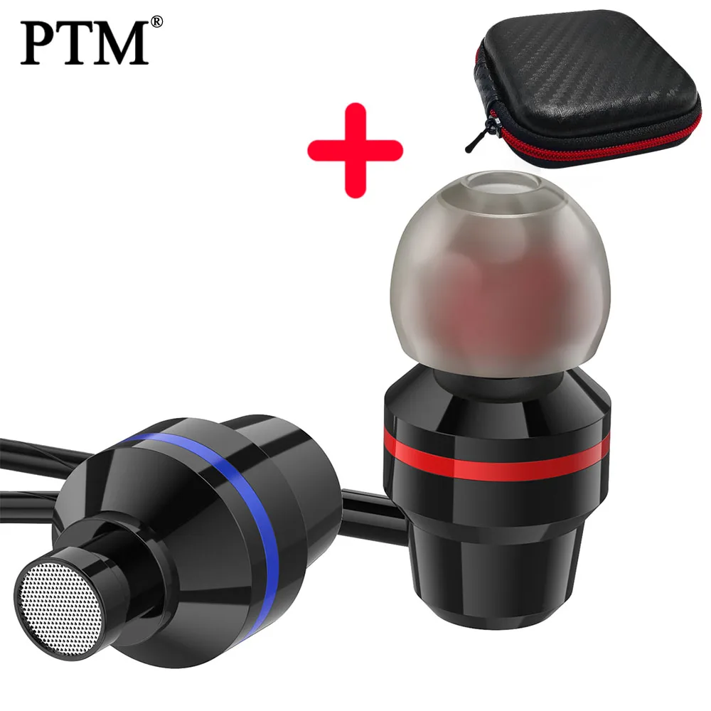 PTM M5B Partable наушники вкладыши Проводная гарнитура с микрофоном Hifi Музыка наушники подходит для IPhone Xiaomi