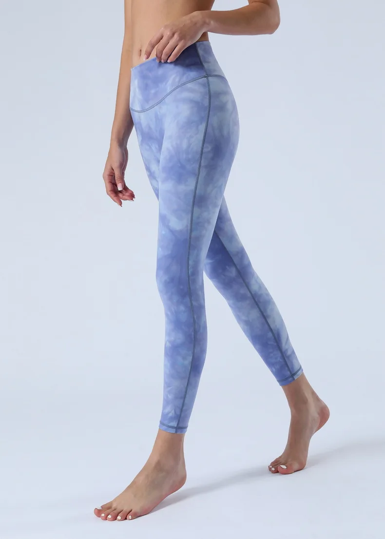 NWT 2021 Women Tight 25" Tie Dye Leggings No Front Seam Women Yoga Pants Buttery Soft Leggings Sport Women Fitness Pant flare jeans