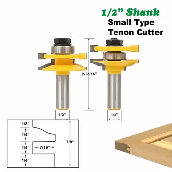 

2pc/set 12mm 1/2 Shank Milling Cutter Door Panel Cabinet Tenon Router Bit For Woodworking Cutting Woodwork Milling Tools MC03015