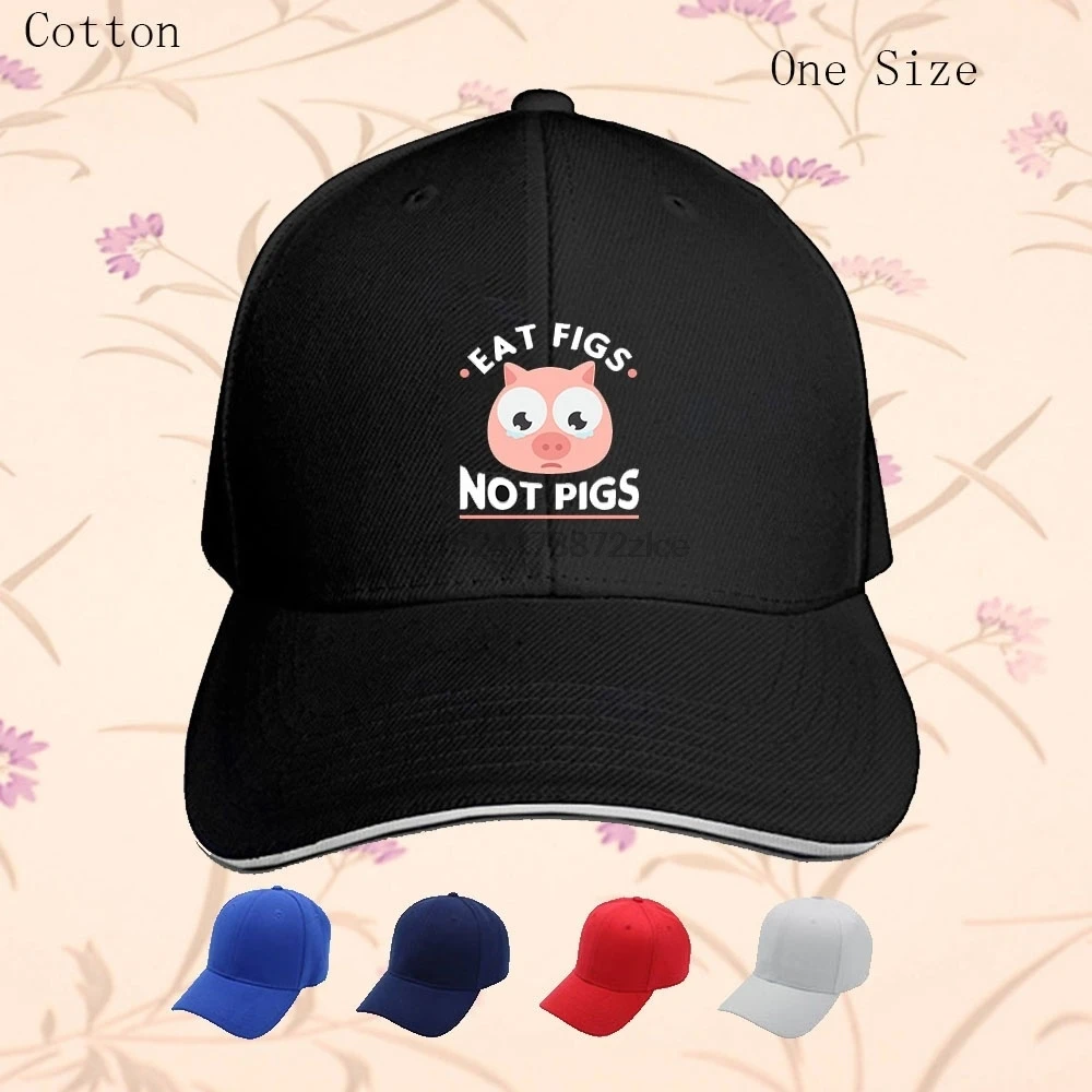 Съесть инжир не свиньи Забавные милые вегетарианские подарочные кепки модные кепки s