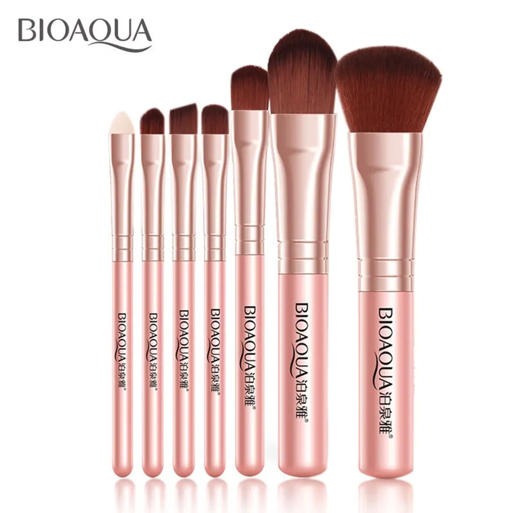 Набор профессиональных женских кистей для макияжа лица BIOAQUA Beauty 7 шт. косметика