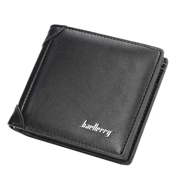 

FGGS-High Quality Men Wallet Coin Purse Short Leather Wallet Folding Card Holder Vertical