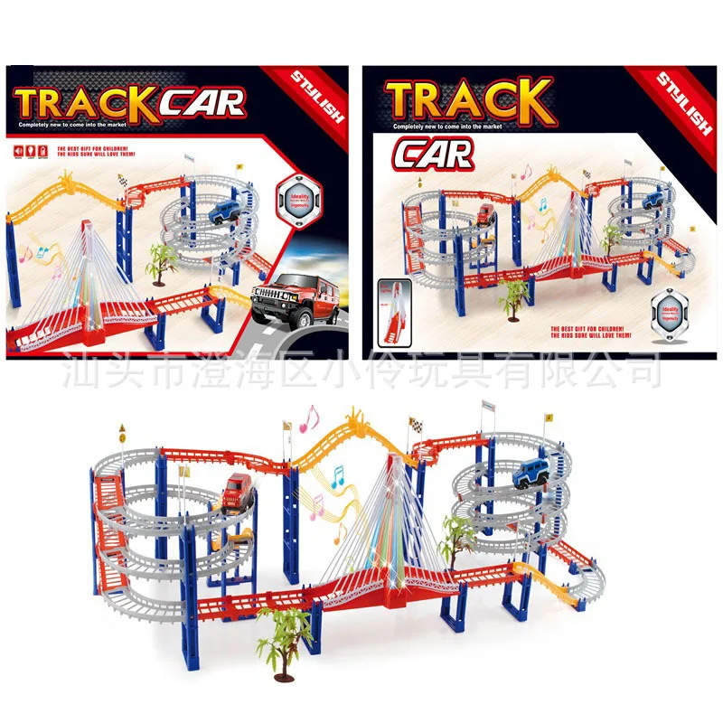 

Flexible Camera Track Car Assembled Electric Speed Camera Track Educational Toy Children DIY Electric Camera Track Car
