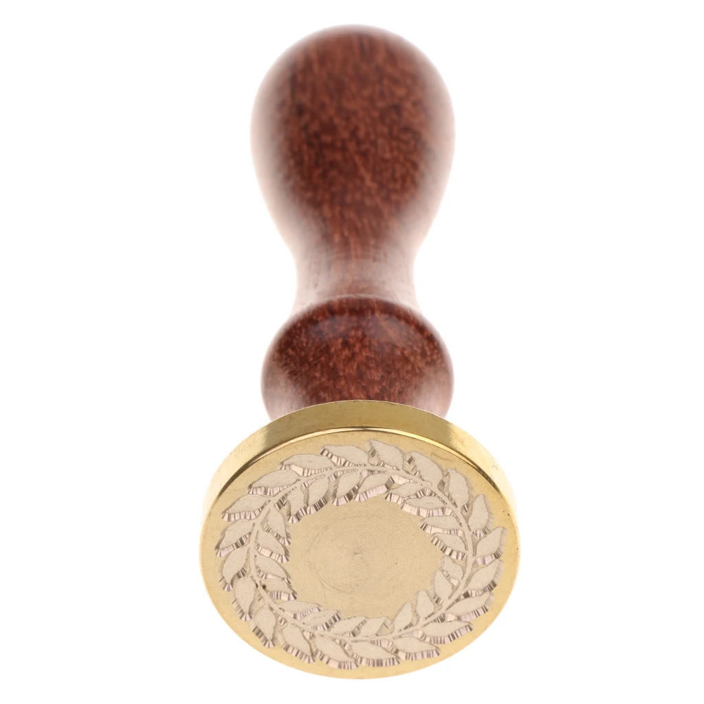 Initial Sealing Wax Stamp Wax Seal Wooden Handle Metal Head for Art Crafts Post Envelope #30