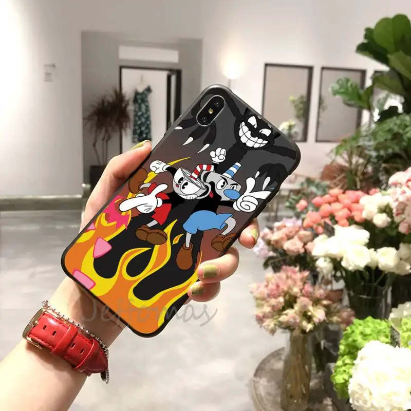 iphone 7 cover Cuphead game Phone Case for iPhone 11 12 pro XS MAX 8 7 6 6S Plus X 5S SE 2020 XR iphone 8 leather case