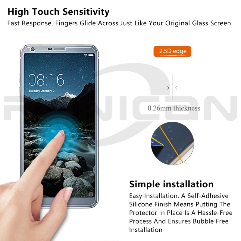 2 шт протектор экрана СПС LG G6 Стекло Телефона закаленное стекло для LG G6 LGG6 Защитная пленка для экрана G 6 H870 H873 защитная пленка против царапин [
