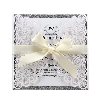 

50pcs Fancy Hollow lace card Peacock lace and invitation card Greeting Card Customize Business With RSVP Card Party Supplies