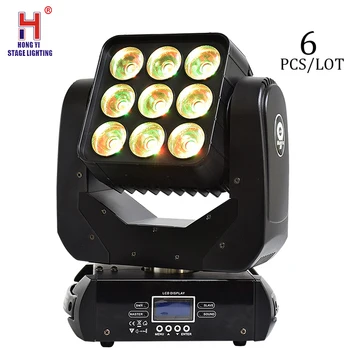 

stage matrix light 9x12W mini led beam light DMX512 led moving head light RGBW professional stage Beam light (6pcs/lot)